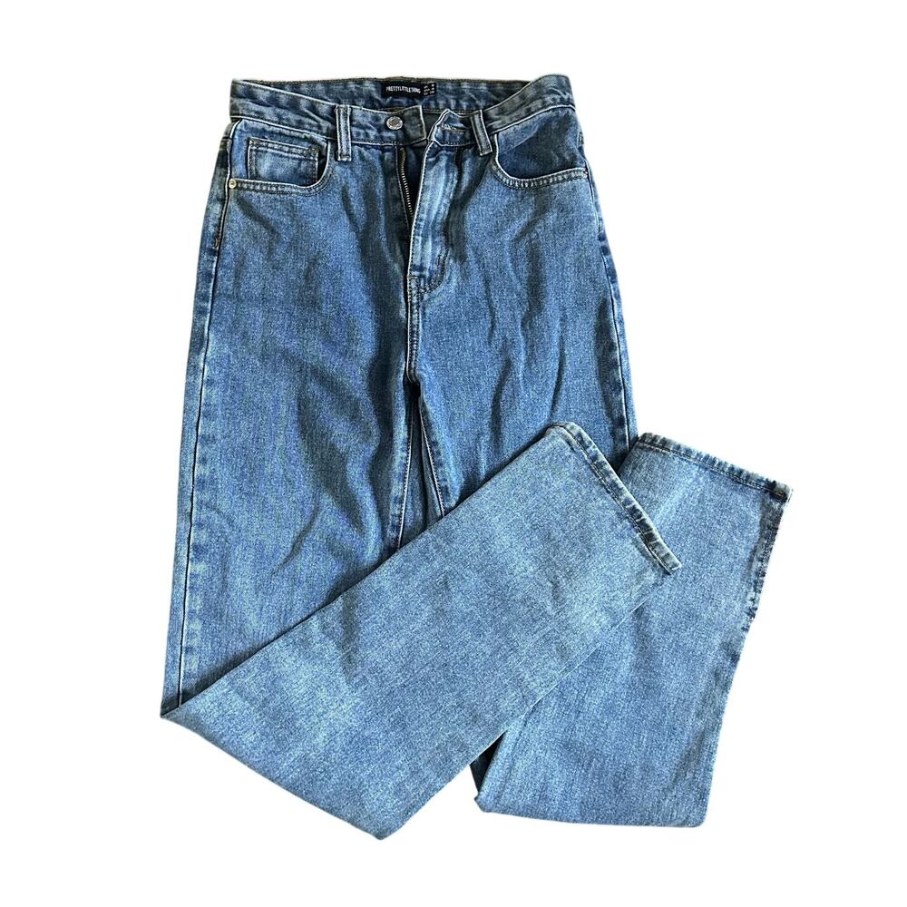 PrettyLittleThing Jeans NWT Vintage Wash Split Hem Size 8